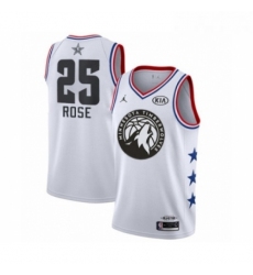 Womens Minnesota Timberwolves 25 Derrick Rose Swingman White 2019 All Star Game Basketball Jersey 