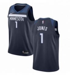 Womens Nike Minnesota Timberwolves 1 Tyus Jones Swingman Navy Blue Road NBA Jersey Icon Edition