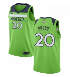 Womens Nike Minnesota Timberwolves 20 Josh Okogie Authentic Green NBA Jersey Statement Edition 