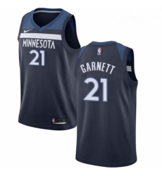 Womens Nike Minnesota Timberwolves 21 Kevin Garnett Swingman Navy Blue Road NBA Jersey Icon Edition