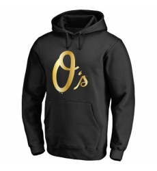 Men MLB Baltimore Orioles Gold Collection Pullover Hoodie Black