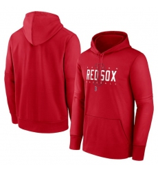 Men Boston Red Sox Red Pregame Performance Pullover Hoodie