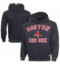 Men MLB Boston Red Sox Stitches Fastball Fleece Pullover Hoodie Navy Blue