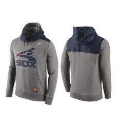 MLB Men Chicago White Sox Nike Gray Cooperstown Collection Hybrid Pullover Hoodie