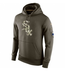 Men MLB Nike Chicago White Sox Olive Salute To Service KO Performance Hoodie