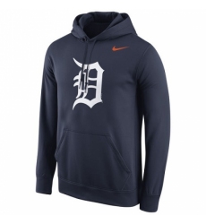 Men MLB Detroit Tigers Nike Logo Performance Pullover Hoodie Navy