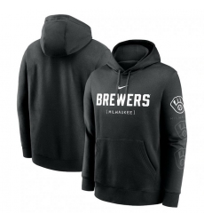 Mens Nike Black Milwaukee Brewers Fashion Club Pullover Hoodie