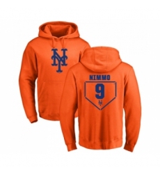 Men Baseball New York Mets 9 Brandon Nimmo Orange RBI Pullover Hoodie