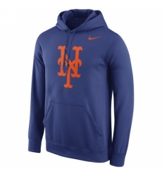 Men MLB New York Mets Nike Logo Performance Pullover Hoodie Royal