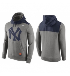 MLB Men New York Yankees Nike Gray Cooperstown Collection Hybrid Pullover Hoodie