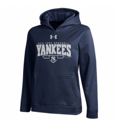 Men MLB New York Yankees Under Armour Fleece Hoodie Navy