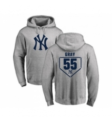 Men MLB Nike New York Yankees 55 Sonny Gray Gray RBI Pullover Hoodie