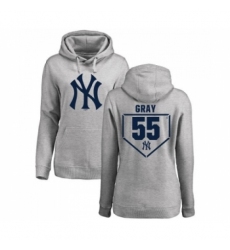 MLB Women Nike New York Yankees 55 Sonny Gray Gray RBI Pullover Hoodie