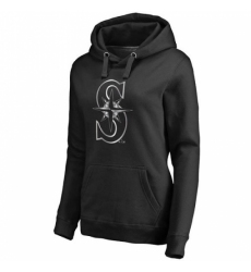 MLB Seattle Mariners Women Platinum Collection Pullover Hoodie Black