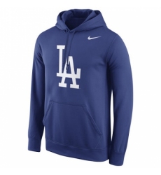 Men MLB LA Dodgers Nike Logo Performance Pullover Hoodie Royal
