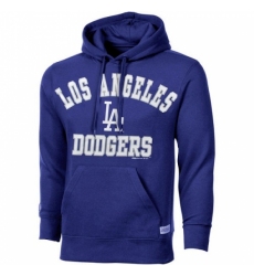 Men MLB LA Dodgers Stitches Fastball Fleece Pullover Hoodie Navy Blue