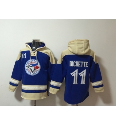 Men's Toronto Blue Jays #11 Bo Bichette Blue Stitched Hoodie
