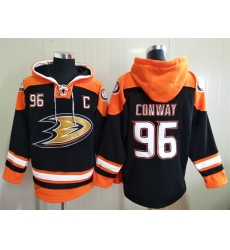 Men Anaheim Ducks Charlie Conway 96 Blue Stitched NHL Hoodie