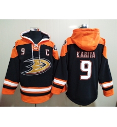 Men Anaheim Ducks Paul Kariya 9 Blue Stitched NHL Hoodie