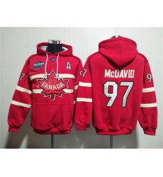 Men Team Canada 97 Connor McDavid Red Ageless Must Have Lace Up Pullover Hoodie Men Team Canada 97 Connor McDavid Red Ageless Must Have Lace Up Pullover Hoodie