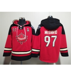 Men Team Canada 97 Connor McDavid Red Black Ageless Must Have Lace Up Pullover Hoodie Men Team Canada 97 Connor McDavid Red Black Ageless Must Have Lace Up Pullover Hoodie
