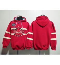 Men Team Canada Blank Red Ageless Must Have Lace Up Pullover Hoodie Men Team Canada Blank Red Ageless Must Have Lace Up Pullover Hoodie