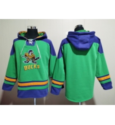 Men's Anaheim Ducks Blank Green Must-Have Lace-Up Pullover Hoodie