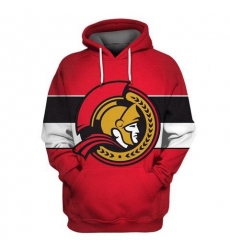Men Ottawa Senators Red All Stitched Hooded Sweatshirt