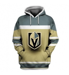 Men Vegas Golden Knights Gold All Stitched Hooded Sweatshirt