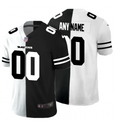 Men Women Youth Toddler Baltimore Ravens Custom Men Black V White Peace Split Nike Vapor Untouchable Limited NFL Jersey