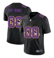 Men Women Youth Toddler Baltimore Ravens Custom Men Nike Team Logo Dual Overlap Limited NFL Jerseyey Black