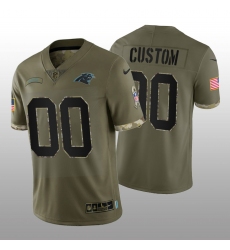Men Women Youth Carolina Panthers ACTIVE PLAYER Custom Olive 2022 Salute To Service Limited Stitched Jersey