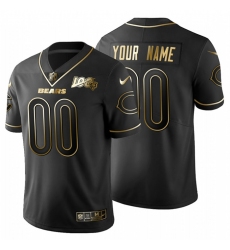 Men Women Youth Toddler Chicago Bears Custom Men Nike Black Golden Limited NFL 100 Jersey