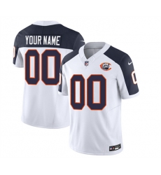 Men Women youth Chicago Bears Active Player Custom 2023 F U S E  White Navy Throwback Limited Stitched Football Jersey