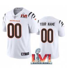 Men Women Youth Cincinnati Bengals ACTIVE PLAYER Custom 2022 White Super Bowl LVI Vapor Limited Stitched Jersey
