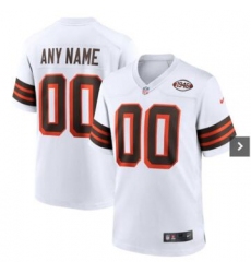 Men Women Youth Cleveland Browns White Nike Custom Jersey Stitched 1946 Patch