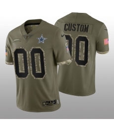 Men Women Youth Dallas Cowboys ACTIVE PLAYER Custom Olive 2022 Salute To Service Limited Stitched Jersey