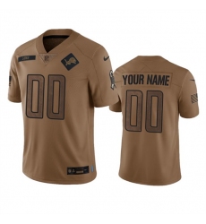 Men Women youth Detroit Lions Active Player Custom 2023 Brown Salute To Service Limited Stitched Jersey