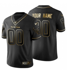 Men Women Youth Toddler Houston Texans Custom Men Nike Black Golden Limited NFL 100 Jersey