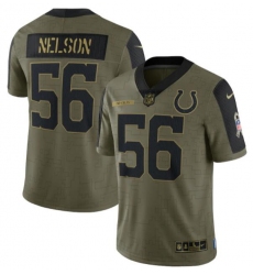 Men Women Youth Toddler Indianapolis Colts Custom 2021 Olive Salute To Service Limited Jersey