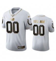 Men Women Youth Toddler Indianapolis Colts Custom Men Nike White Golden Edition Vapor Limited NFL 100 Jersey