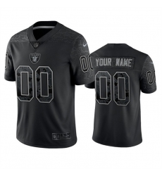 Men Women Youth Las Vegas Raiders Active Player Custom Black Reflective Limited Stitched Football Jersey