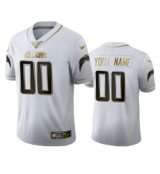 Men Women Youth Toddler Los Angeles Chargers Custom Men Nike White Golden Edition Vapor Limited NFL 100 Jersey