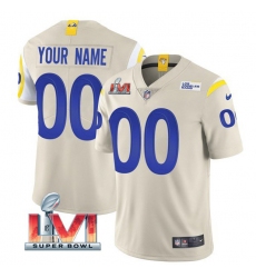 Men Women Youth Los Angeles Rams ACTIVE PLAYER Custom 2022 Bone Super Bowl LVI Vapor Limited Stitched Jersey