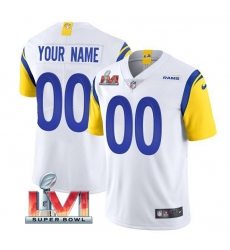 Men Women Youth Los Angeles Rams ACTIVE PLAYER Custom 2022 White Super Bowl LVI Vapor Limited Stitched Jersey