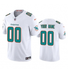 Men Miami Dolphins Active Player Custom White 2023 F U S E Vapor Limited Stitched Football Jersey