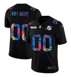 Men Women Youth Toddler Miami Dolphins Custom Men Nike Multi Color Black 2020 NFL Crucial Catch Vapor Untouchable Limited Jersey