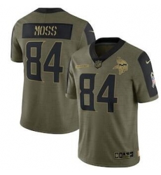 Men Women Youth Toddler Minnesota Vikings Custom 2021 Olive Salute To Service Limited Jersey