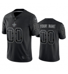 Men Women Youth New Orleans Saints Active Player Custom Black Reflective Limited Stitched Football Jersey