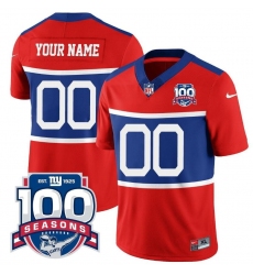 Men Women youth New York Giants ACTIVE PLAYER Custom Century Red 100TH Season Commemorative Patch Limited Stitched Football Jersey